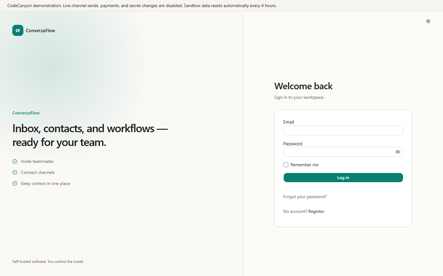 Login — secure operator sign-in